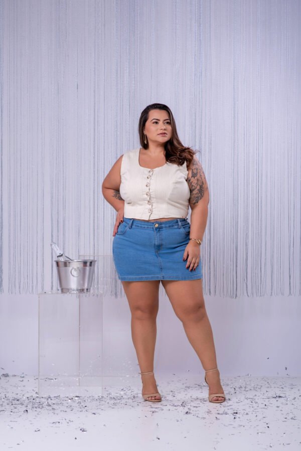 Short Saia Médio Plus Size